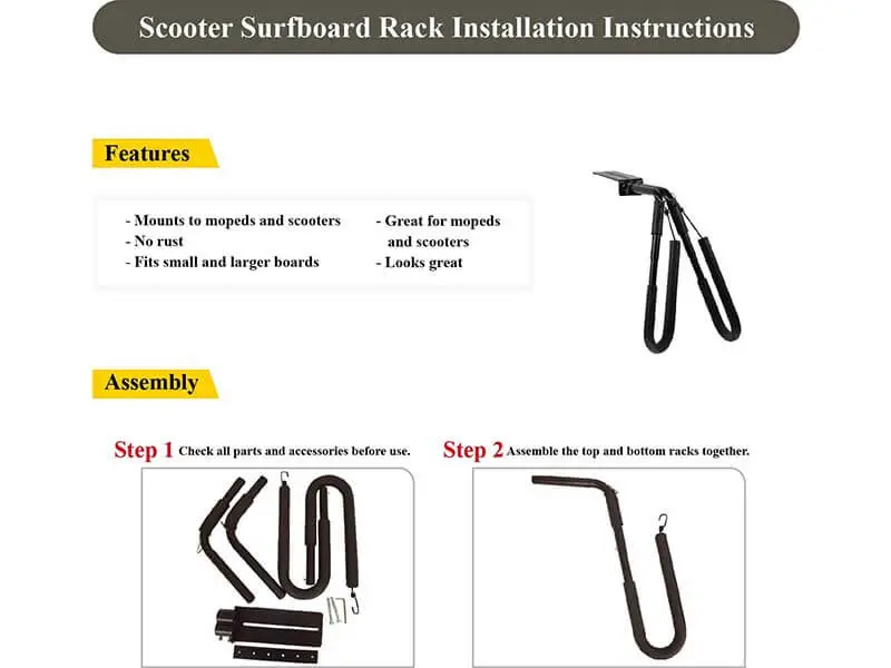 Aventura-X electric scooter/moped surfboard holder - Image 3
